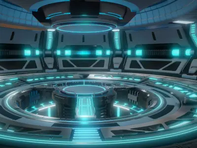 Science fiction apron 83 Low-poly 3D model