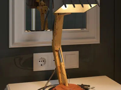 Digger desk lamp Free 3D model