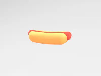 Hotdog v1 002 Low-poly 3D model