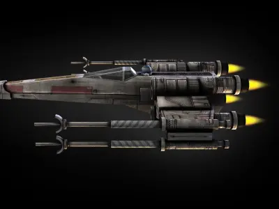 X-Wing Fighter Low-poly 3D model