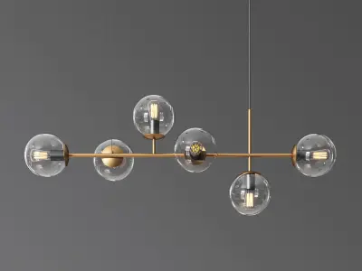 Raizer Linear Chandelier 3D model