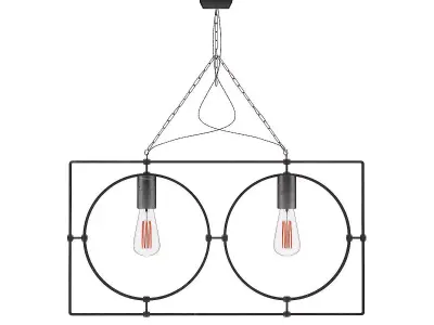 Dark Metal Ceiling Lamp 3D model