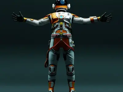 Sci-fi astronaut  3D model