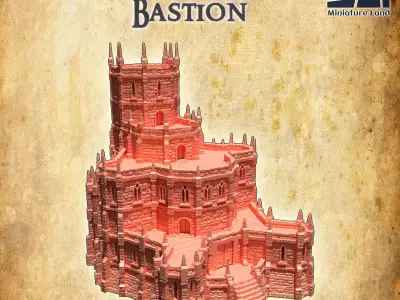 Imperial Bastion Tabletop Terrain 28 mm 3D print model