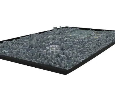 City of Berlin Low-poly 3D model