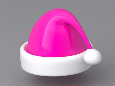 Christmas Hat Pink 3D model