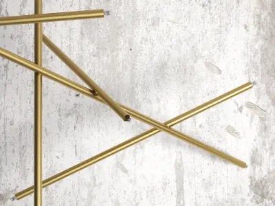 Pick Up Chandelier 5 Stick Vertical Free 3D model