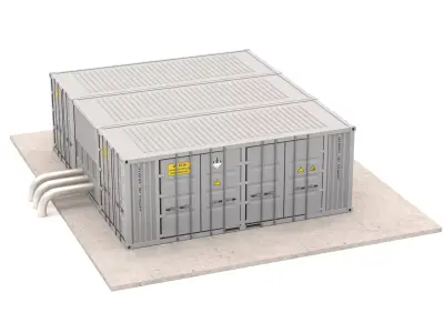 Battery Storage System Containers 3D model