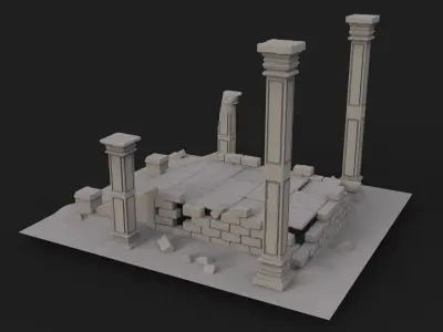 Old ruin 3D model purchase