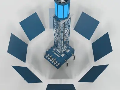 Solar Tower 3D model