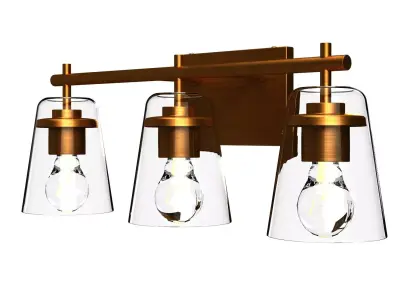 Triple sconce lights 3D model