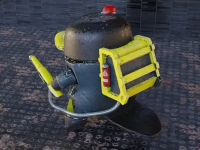 Robo Agent P Low-poly 3D model