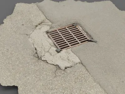 Drain cover raw scan 3D model