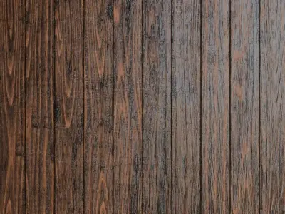 Glossy Varnished Wood Planks PBR Seamless Texture
