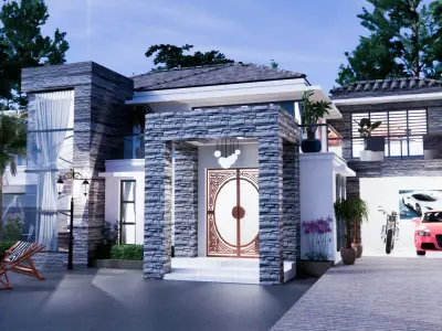 MODERN TROPICAL HOUSE 3D model purchase