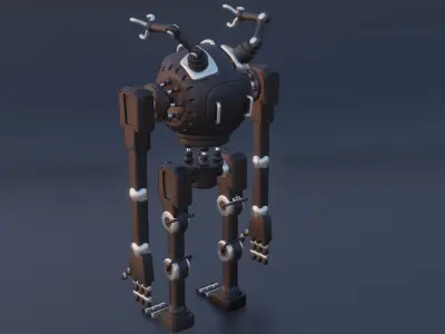 robo-titan robot with eyes 3D model