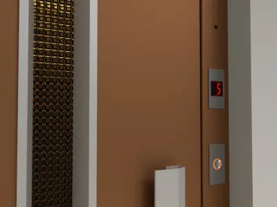 European vintage elevator - Arched model 3D model