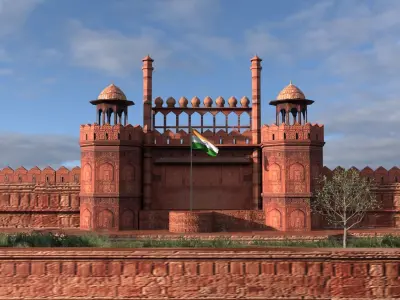 RED FORT  Low-poly 3D model