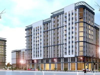 residence building Low-poly 3D model