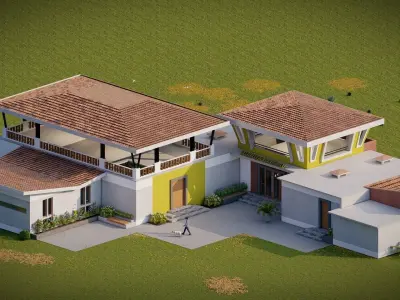 club house 3D model purchase