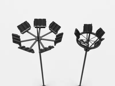 Stadium Light Tower 02 3D model