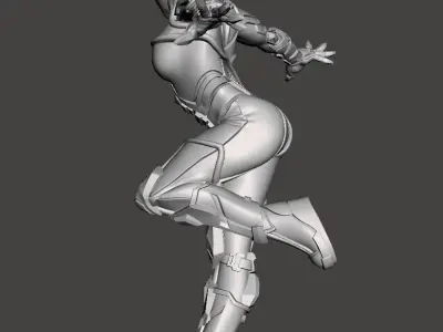 Black cat women 3d model for 3d printing  3D print model