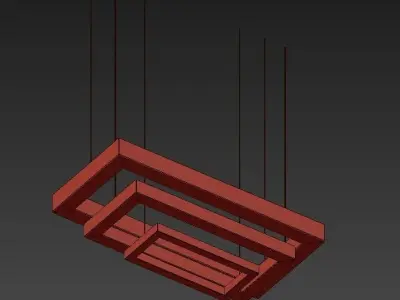Turenne pendant light 3D model