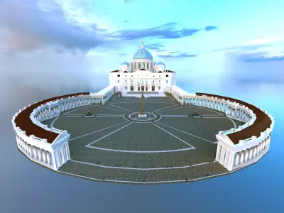 St Peters Square Church Basilica 3D model