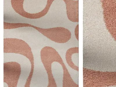 Shaggy rug Louise Rose By Benuta 3D model