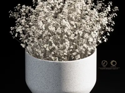 plants bouquet vase 13 3D model