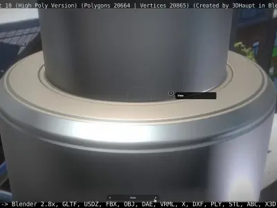 Street Light -10- High-Poly Version 3D model