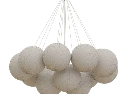 Anna-Chandelier chandelier with balls hanging from it 3D model