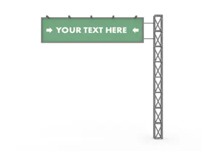 Traffic Sign Low-poly 3D model get