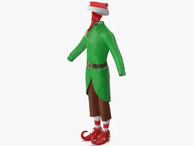  Christmas Elf Costume with Bells Male 