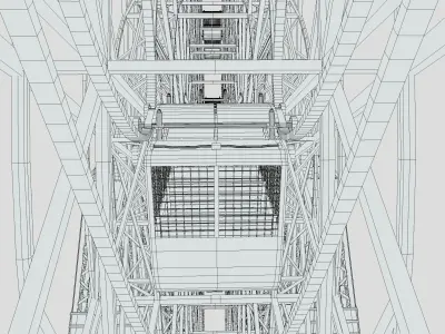 Ferris Wheel Low-poly 3D model