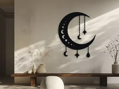 Cats on Window Sill Wall Decor 3D model