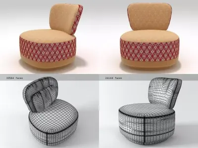 Juju Armchair - Sushi Collection 3D model