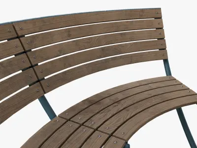 Roundabout bench 01 3D model