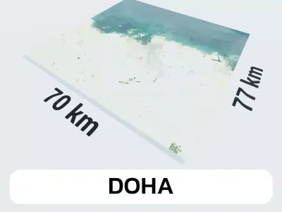 Doha Qatar City Landscape 3D Model 3D model