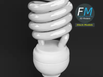 CFL spiral light bulb lamp 3D model