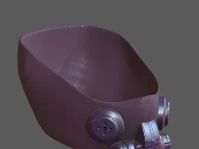 Gas mask helmet 3d model scifi Low-poly  Low-poly 3D model 312