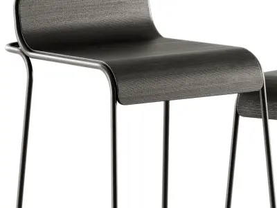 Casual High table by Bene and Flow Stool by True Design 3D model