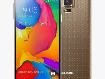 Samsung Galaxy S5 LTE-A Copper Gold 3D model
