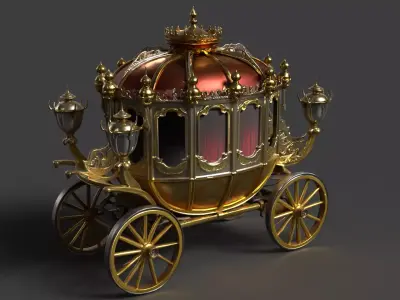 Chinese Ancient Carriage Figure  3D model