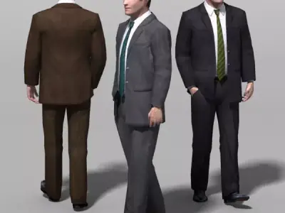 MAN 01b Low-poly 3D model