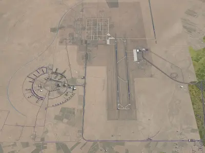 Isfahan Airport Low-poly 3D model