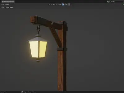 Lamp Post - 1 Sided -  3D model