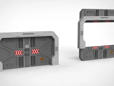 sci fi door 18 3D model