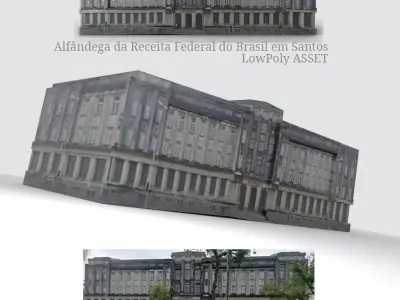 Build Customs of the Federal Revenue Service of Brazil Low-poly 3D model