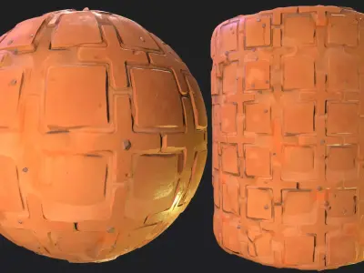 Stylized Desert Tiles Material 02 Texture